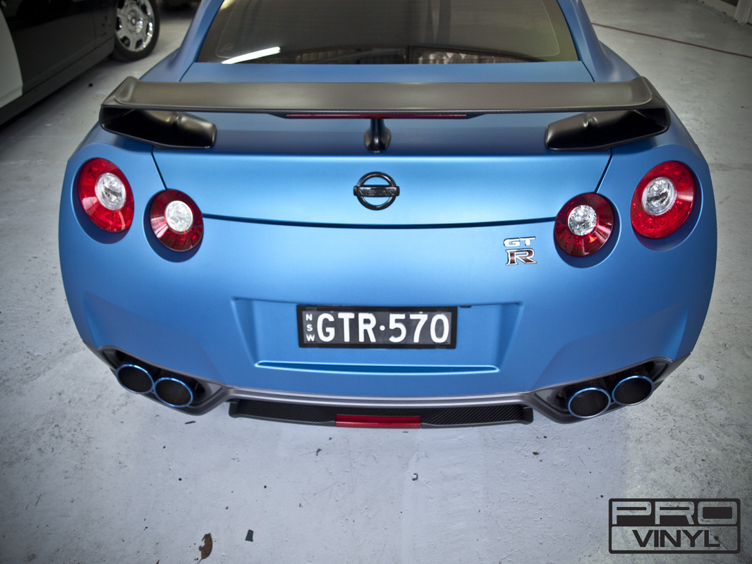 Nissan GTR in Matte blue vinyl | Sydney