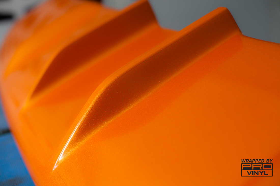 Full vinyl wrap in orange for Lamborghini Diablo
