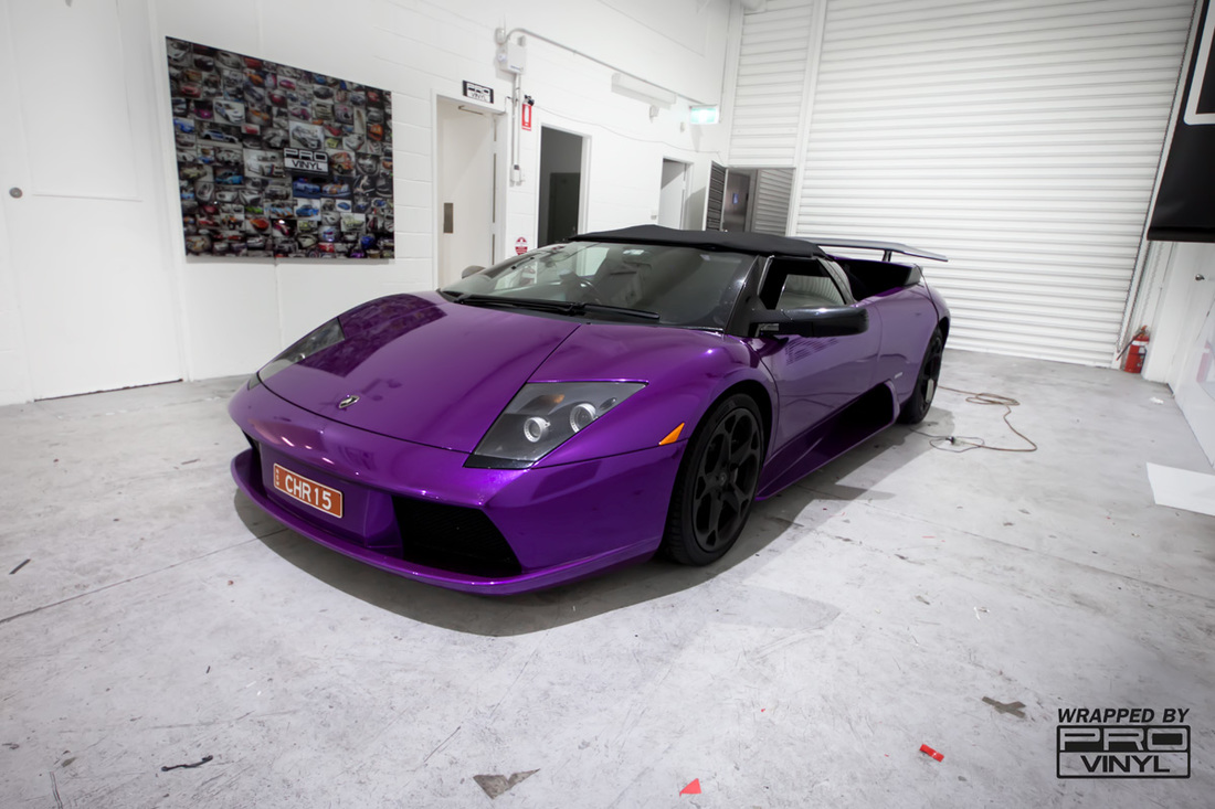Lamborghini Murcielago Cabrio - Purple chrome vinyl wrap
