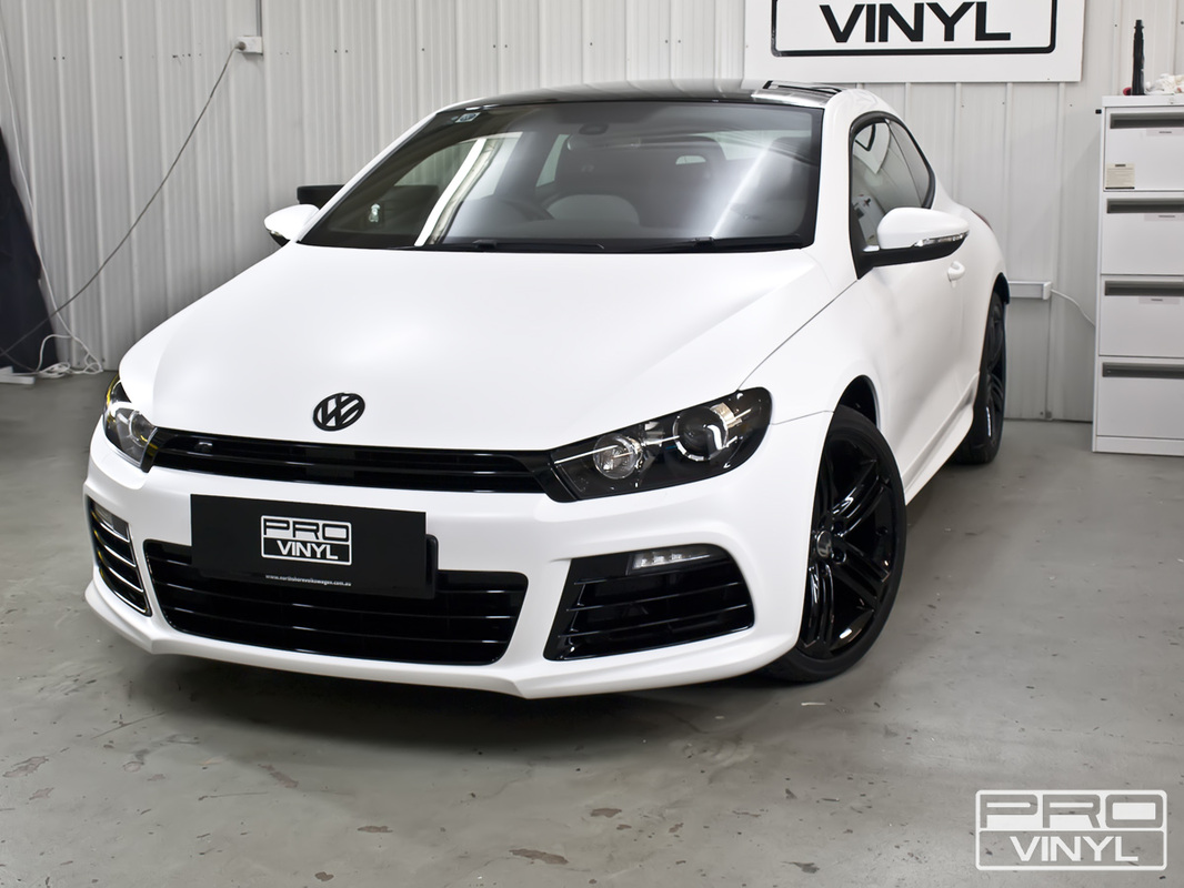 New black Scirocco Coupe in stunning 3m satin white