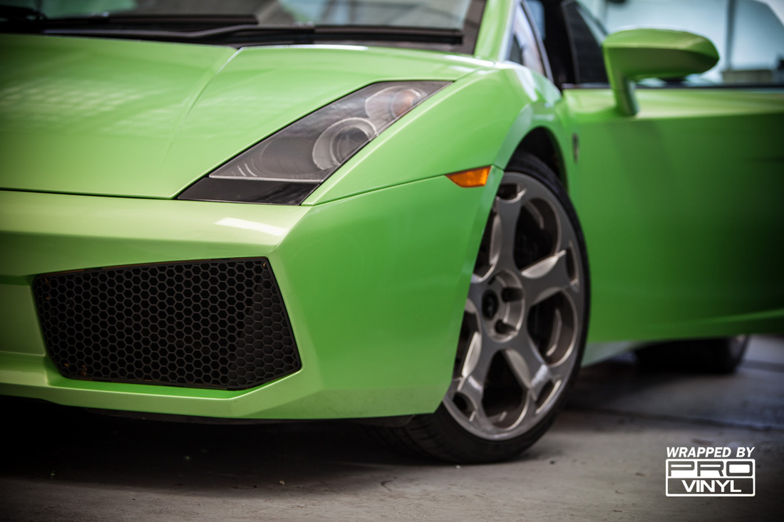 Full green vinyl wrap for Lamborghini Gallardo | Sydney