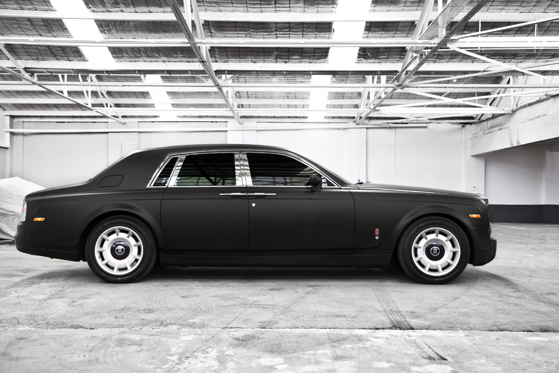 Matte black Rolls Royce