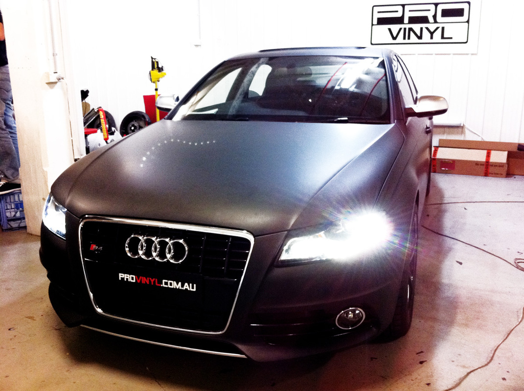 Audi S4 wrap in matte black | Sydney