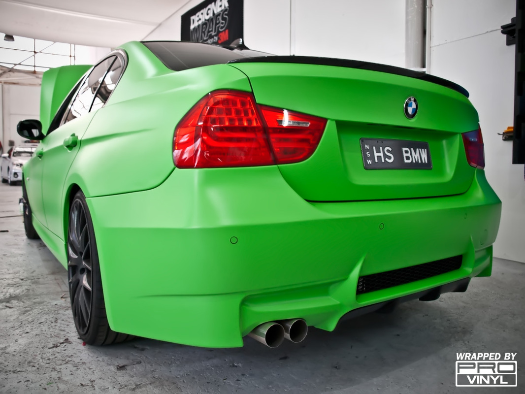 Green wrap for BMW