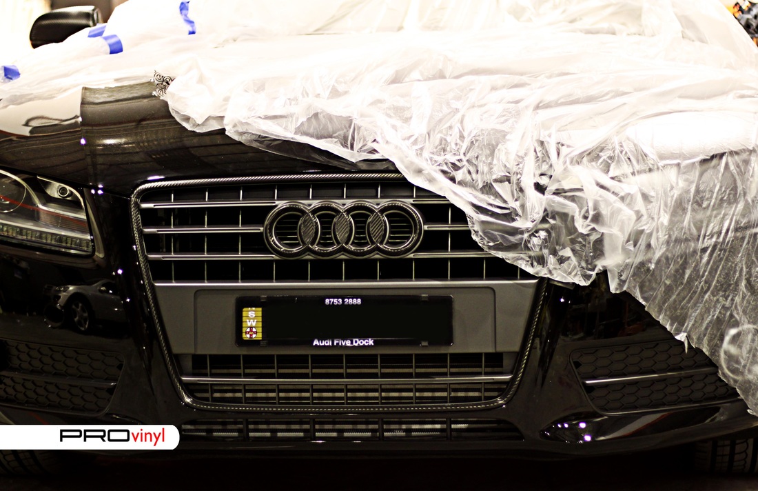 Audi A5 wrapped in carbon fibre | Sydney