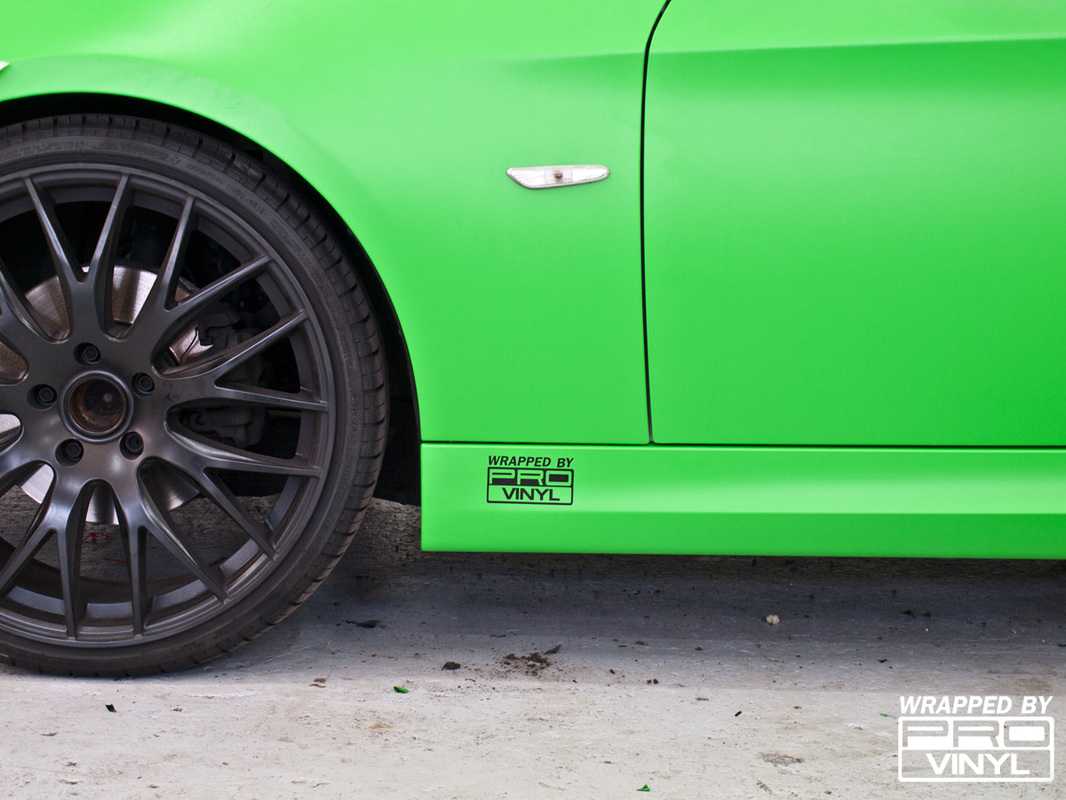 Green wrap for BMW